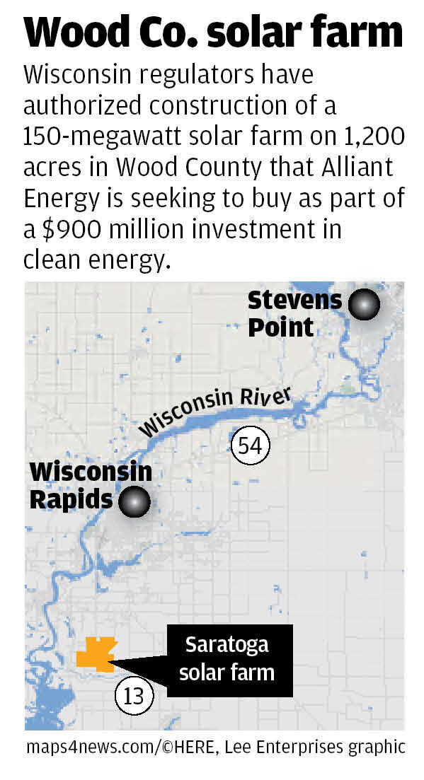 Wood County solar farm map